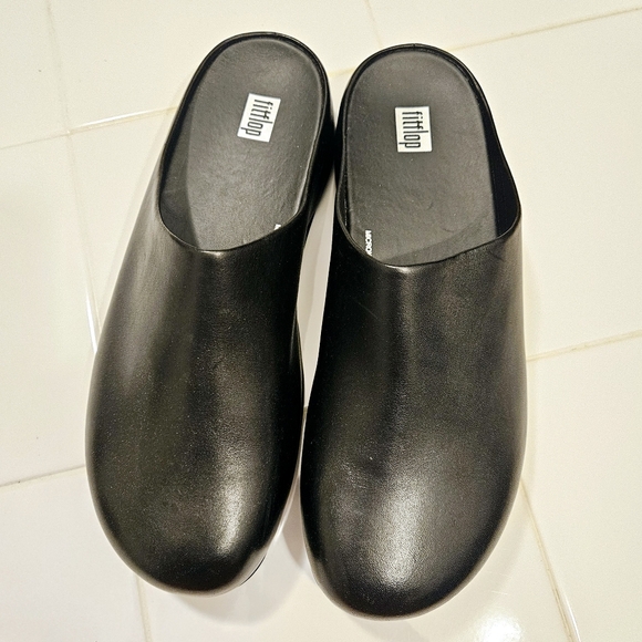 FitFlop Black Clog Mule Shoe Size 11 - Picture 2 of 13